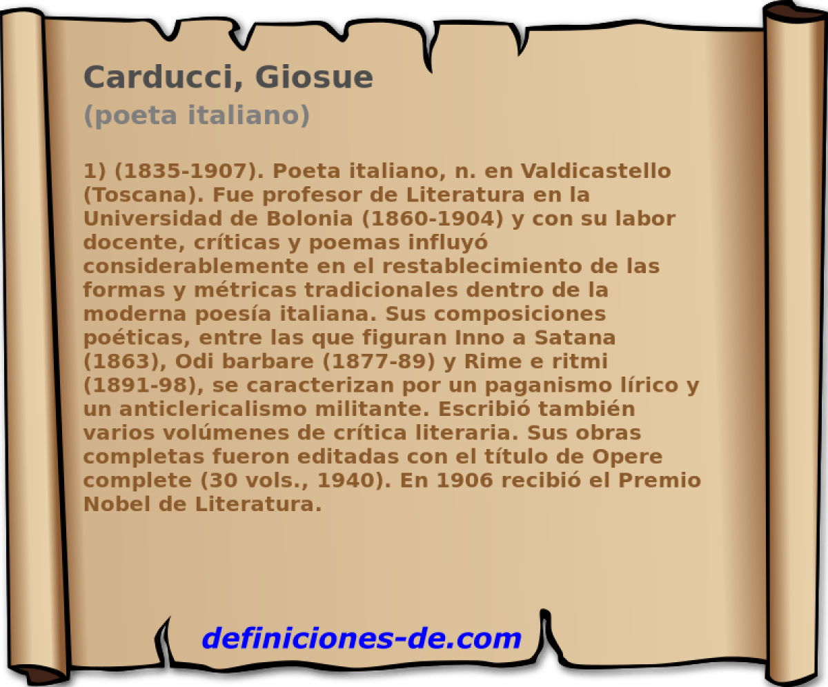 Carducci, Giosue (poeta italiano)