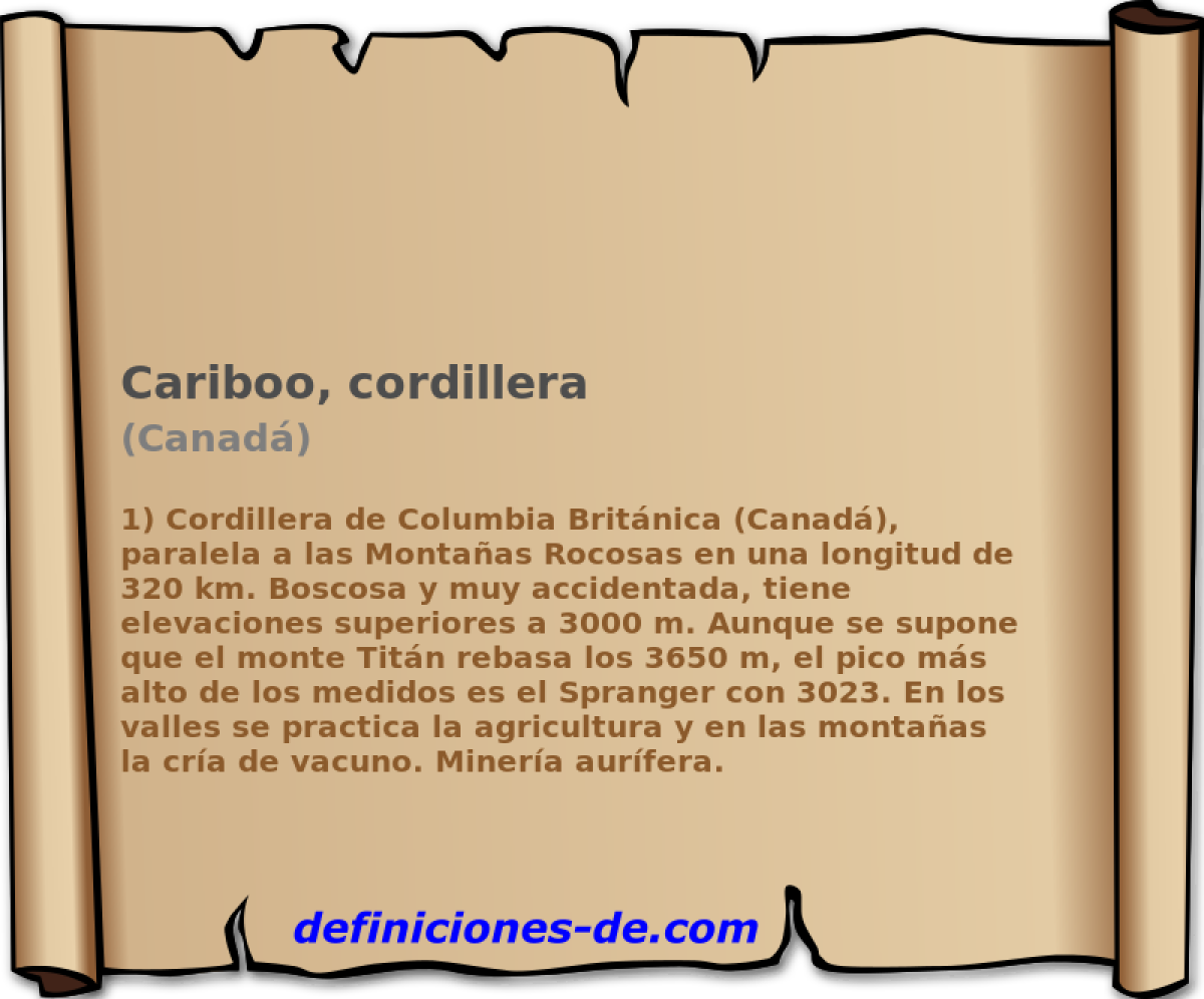 Cariboo, cordillera (Canad)