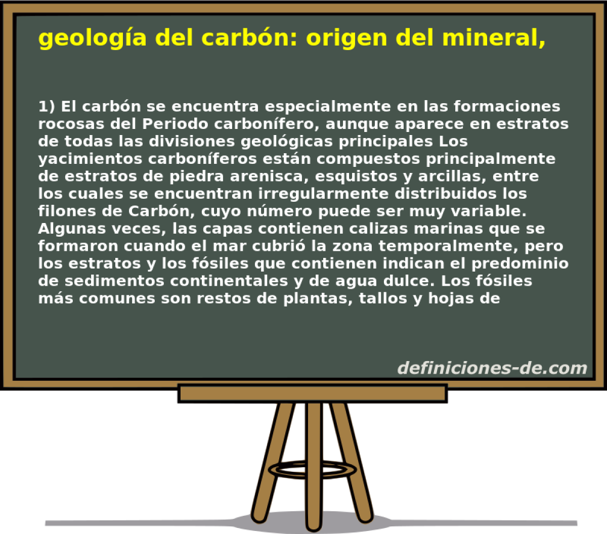 geologa del carbn: origen del mineral, formacin 