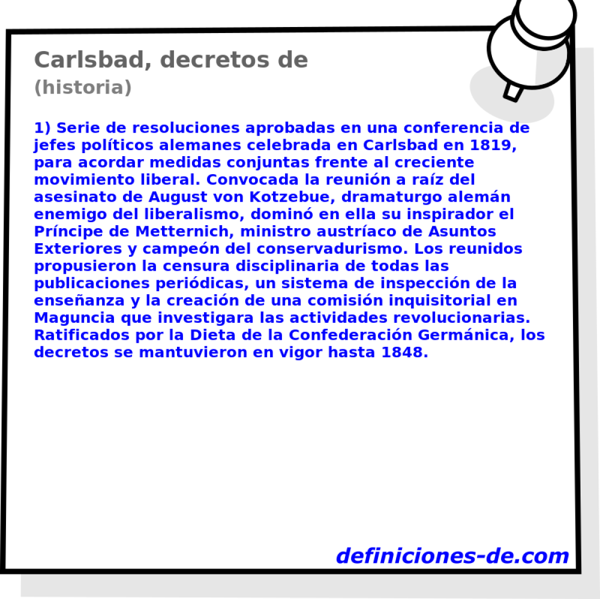 Carlsbad, decretos de (historia)