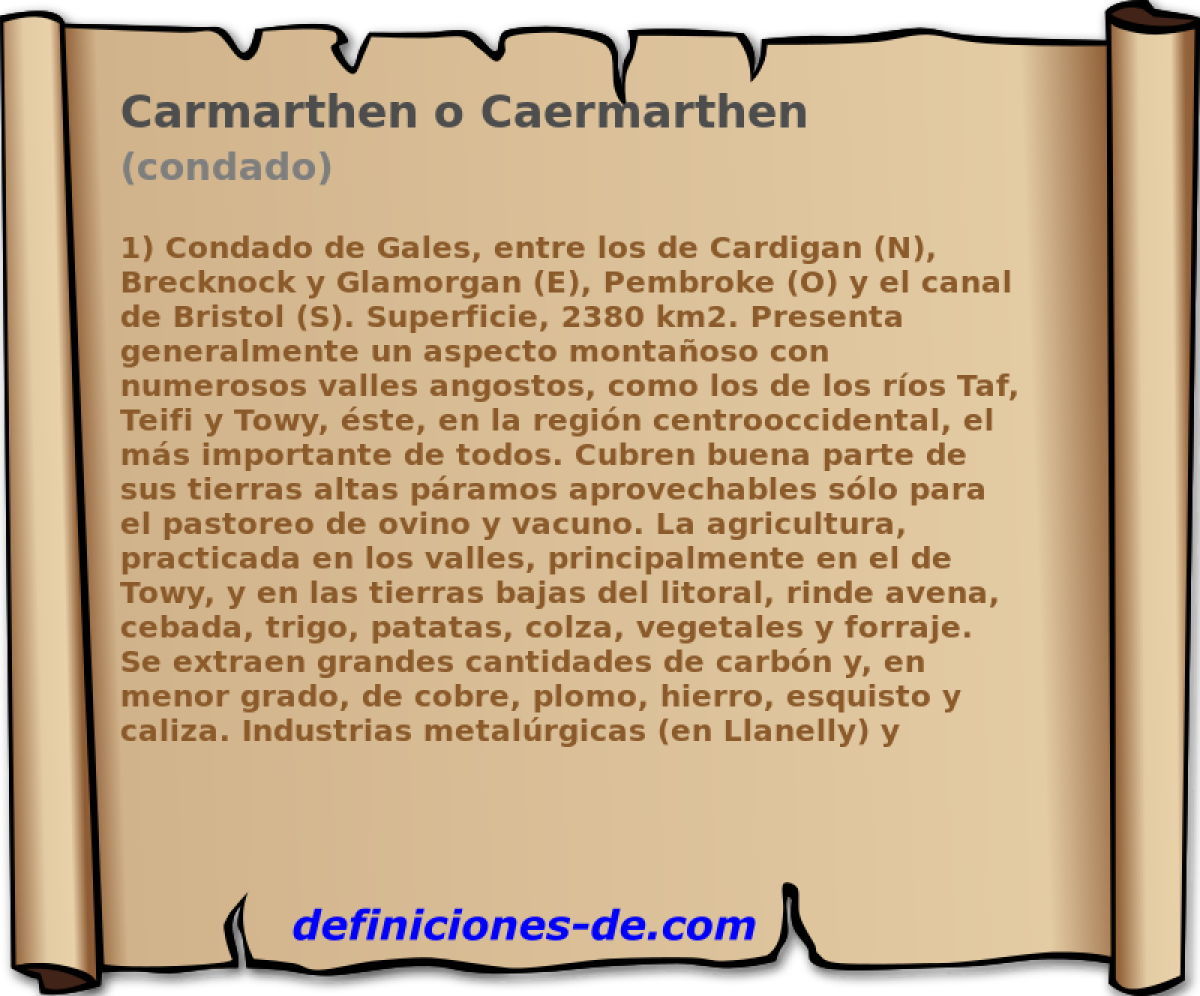 Carmarthen o Caermarthen (condado)