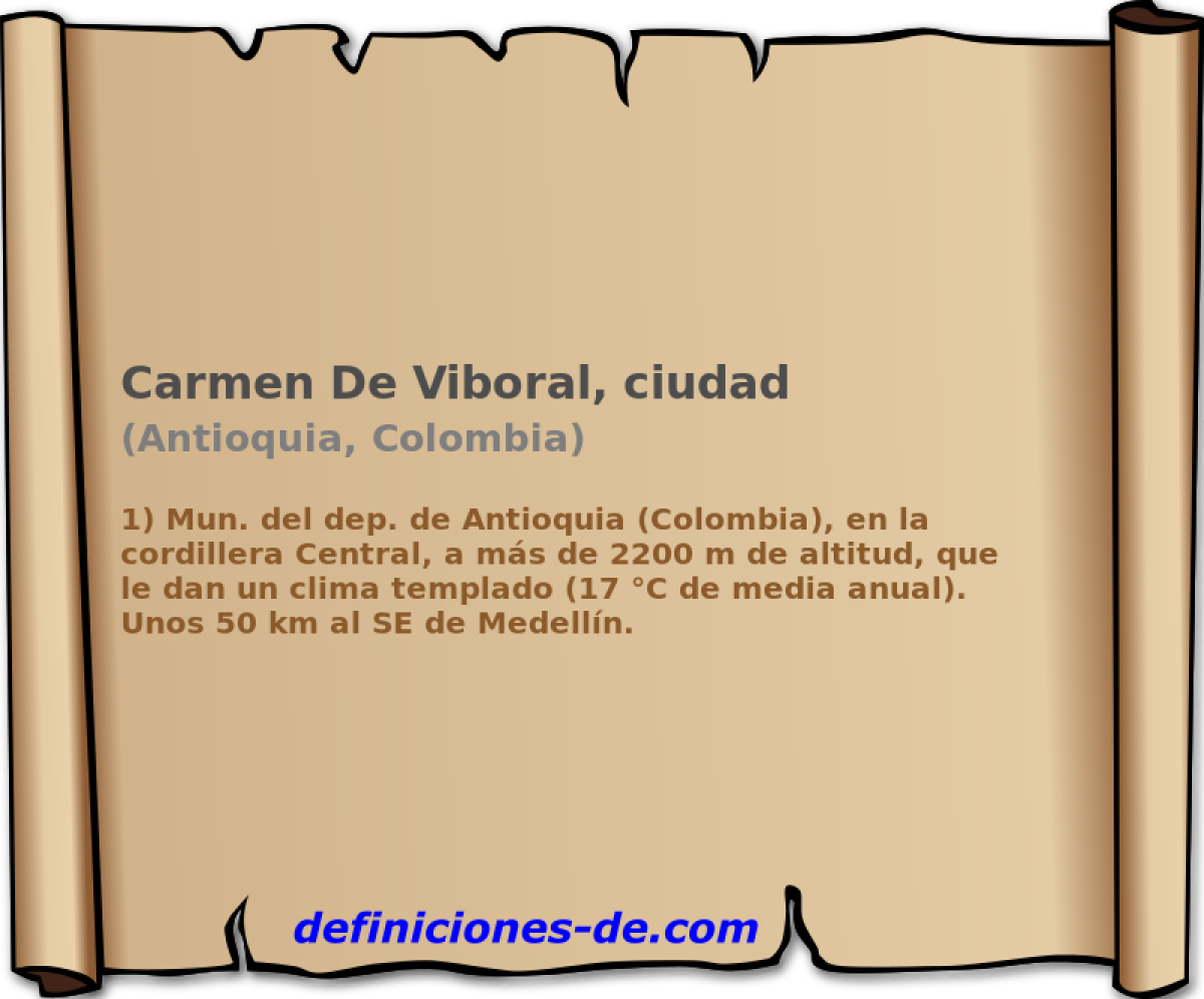 Carmen De Viboral, ciudad (Antioquia, Colombia)