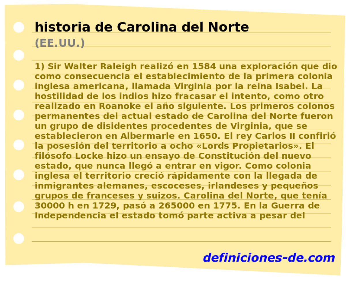 historia de Carolina del Norte (EE.UU.)