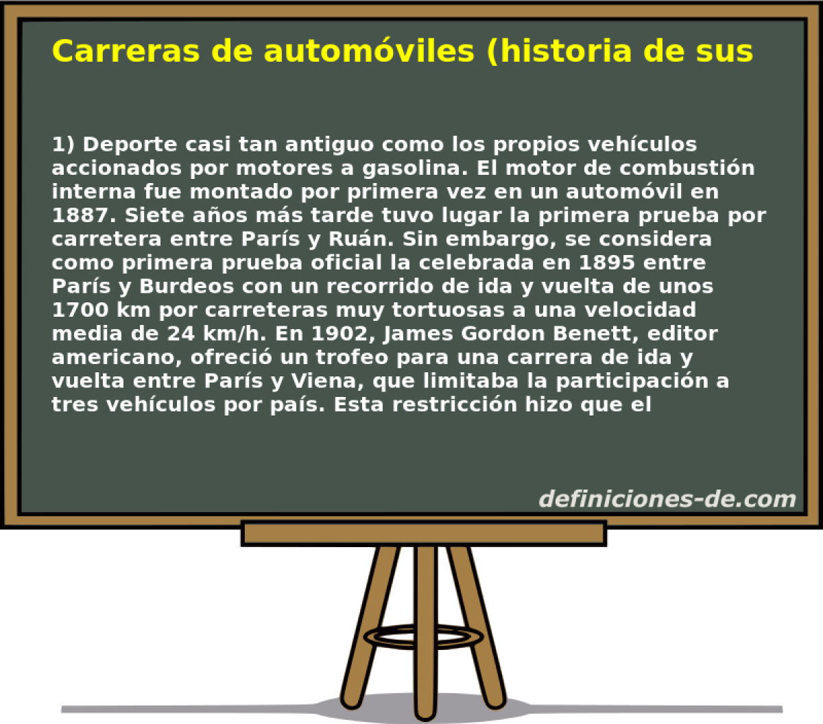 Carreras de automviles (historia de sus comienzos) 