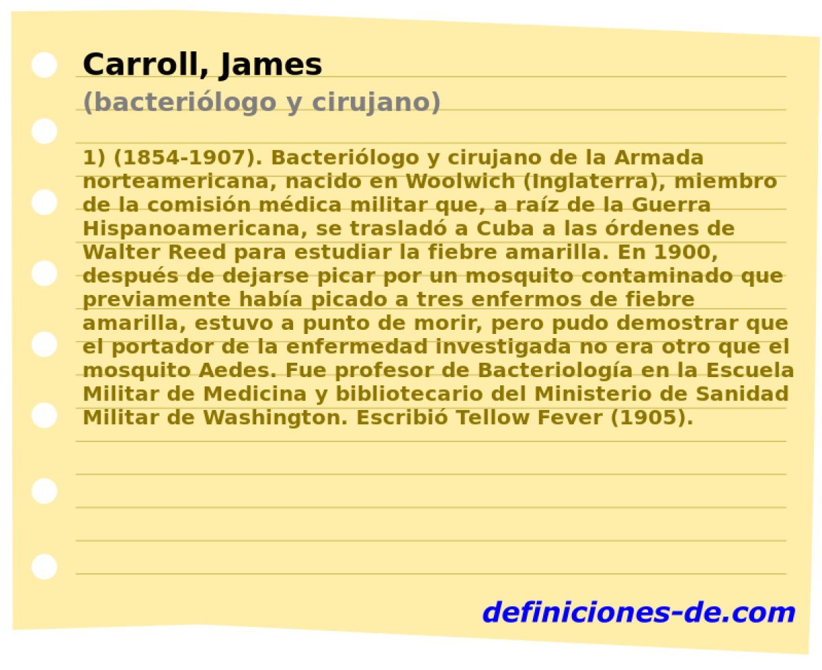 Carroll, James (bacterilogo y cirujano)