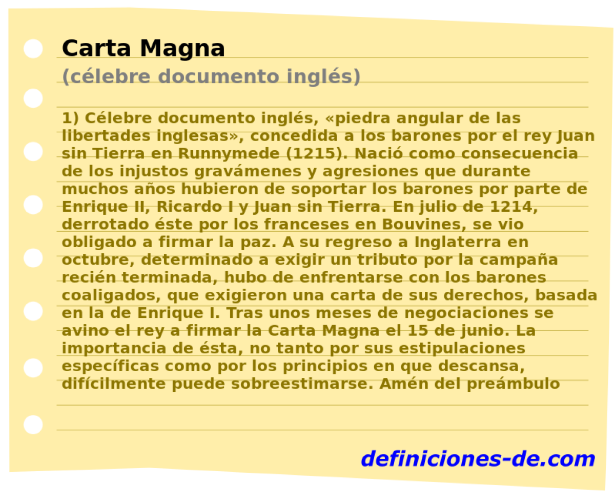 Carta Magna (clebre documento ingls)