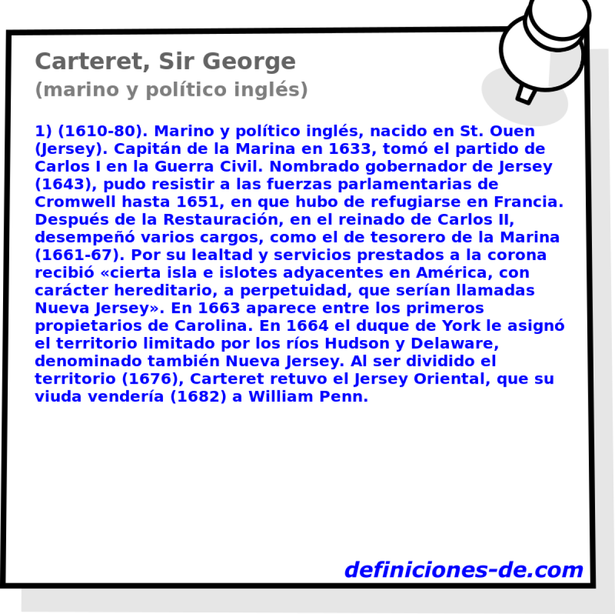 Carteret, Sir George (marino y poltico ingls)