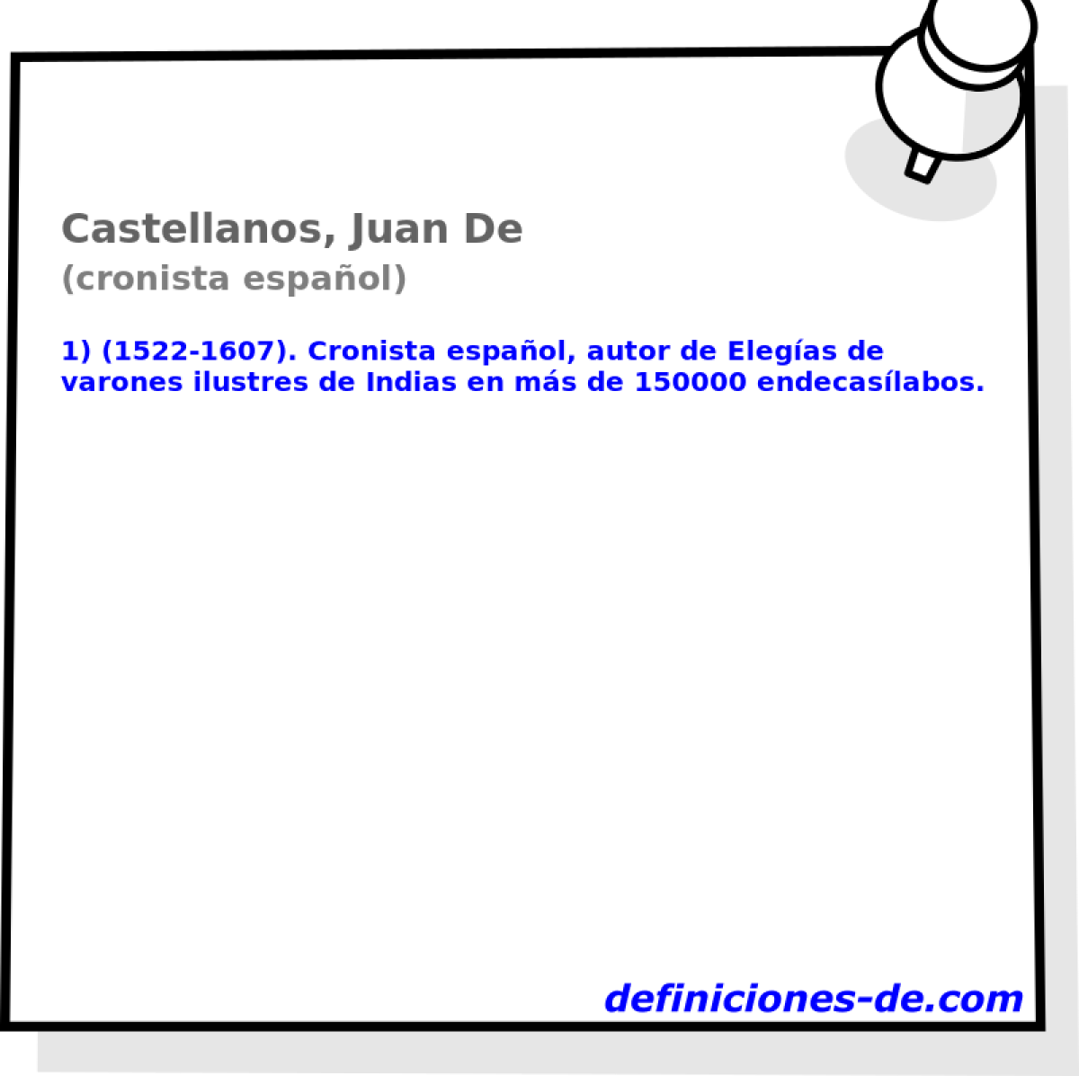 Castellanos, Juan De (cronista espaol)