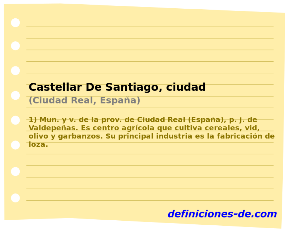 Castellar De Santiago, ciudad (Ciudad Real, Espaa)