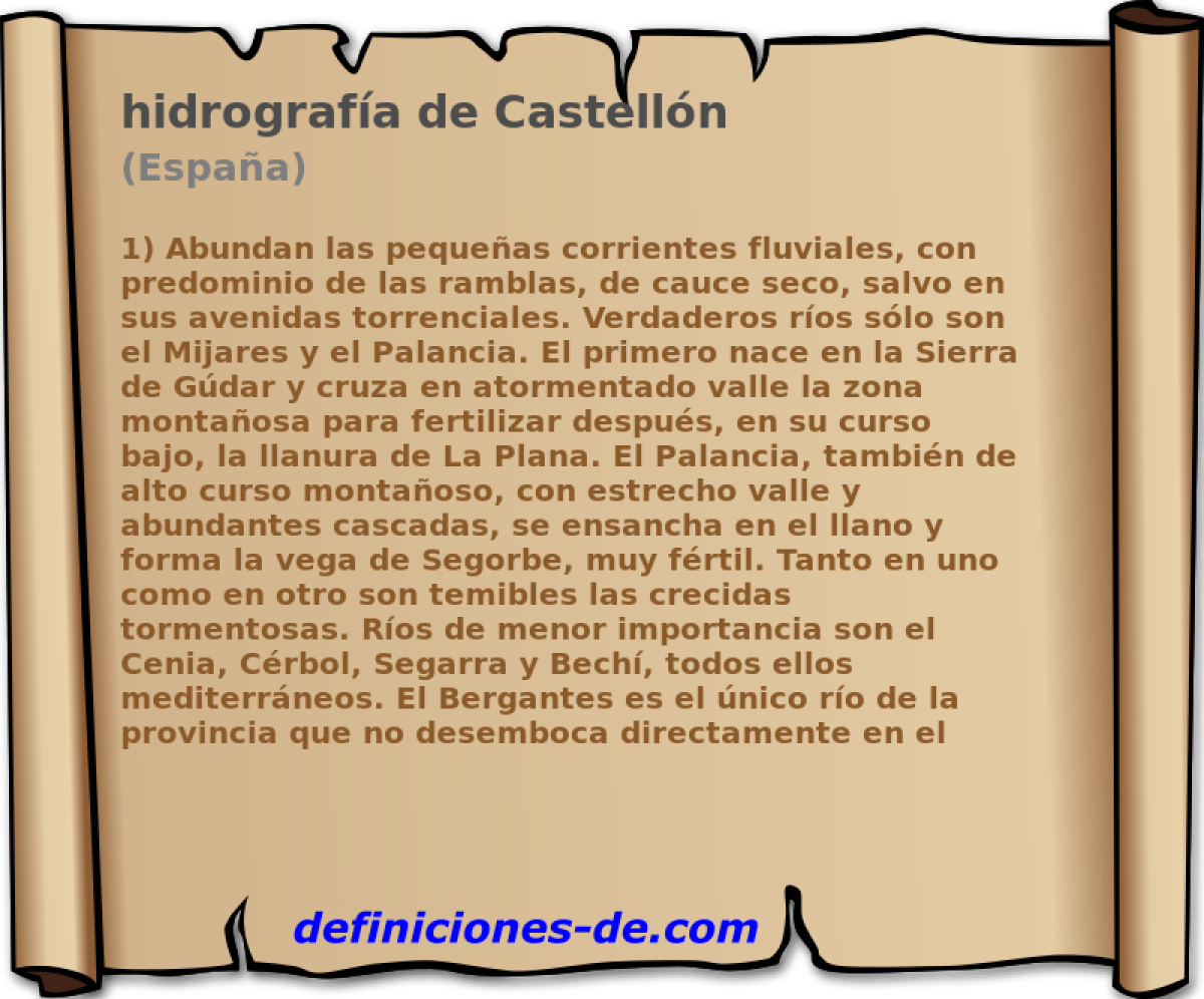 hidrografa de Castelln (Espaa)