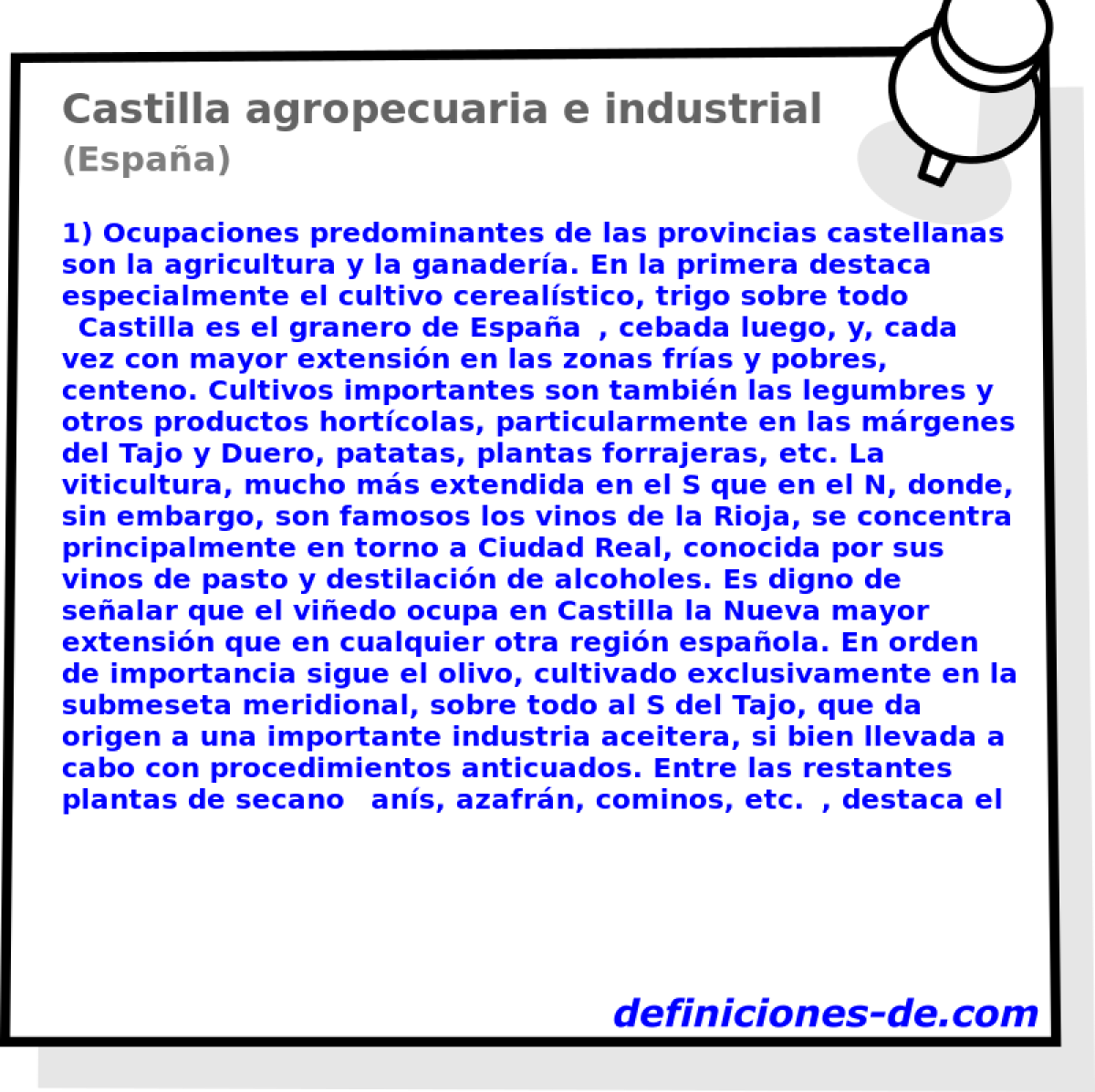 Castilla agropecuaria e industrial (Espaa)
