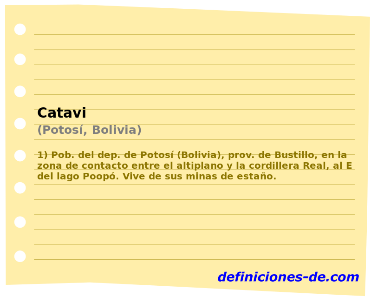 Catavi (Potos, Bolivia)