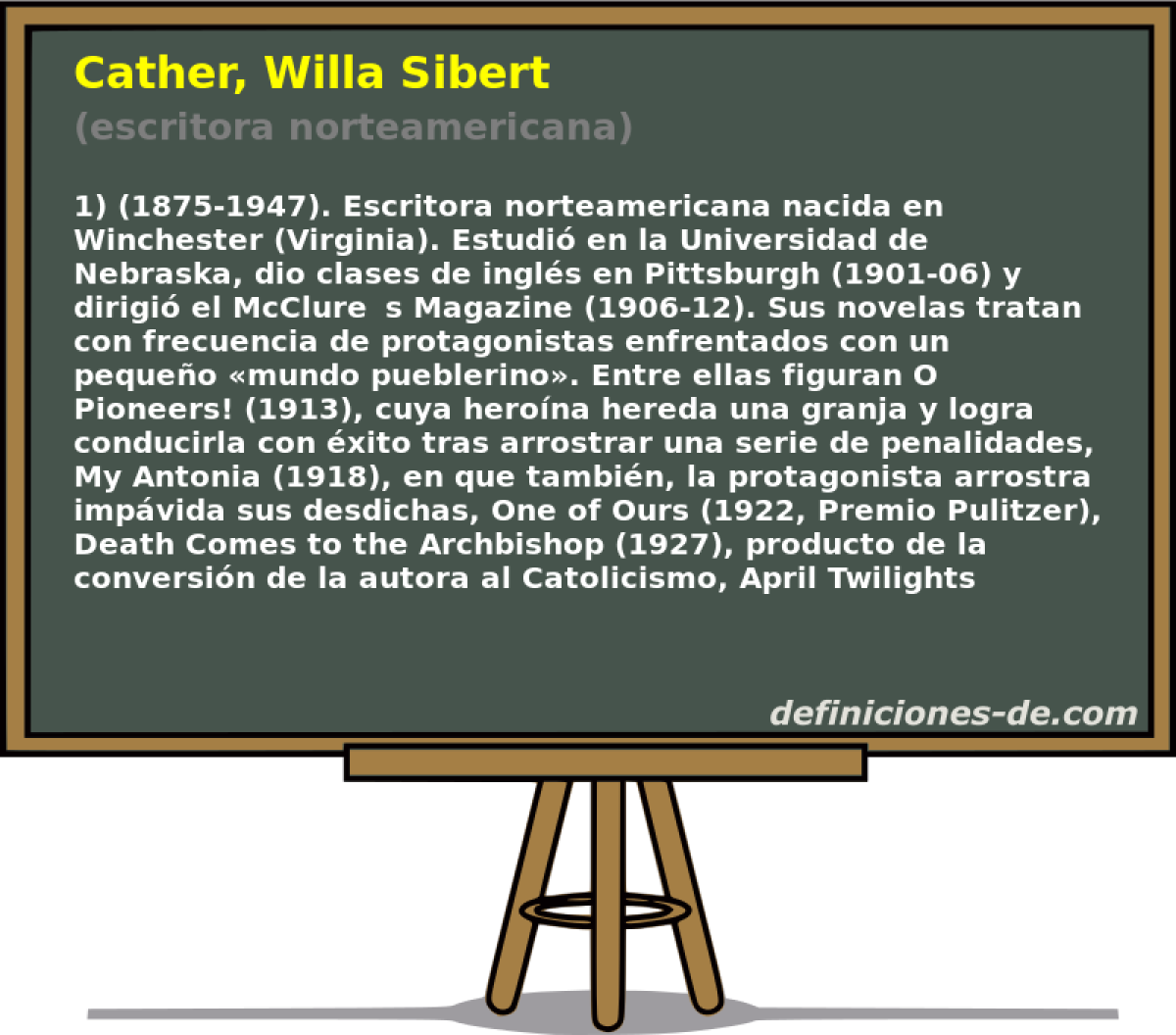 Cather, Willa Sibert (escritora norteamericana)