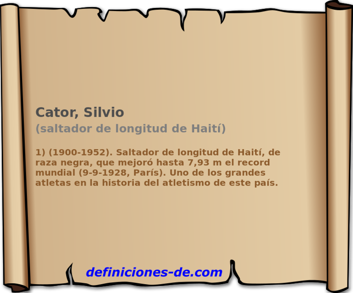 Cator, Silvio (saltador de longitud de Hait)