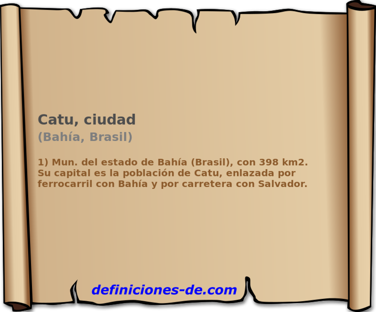 Catu, ciudad (Baha, Brasil)