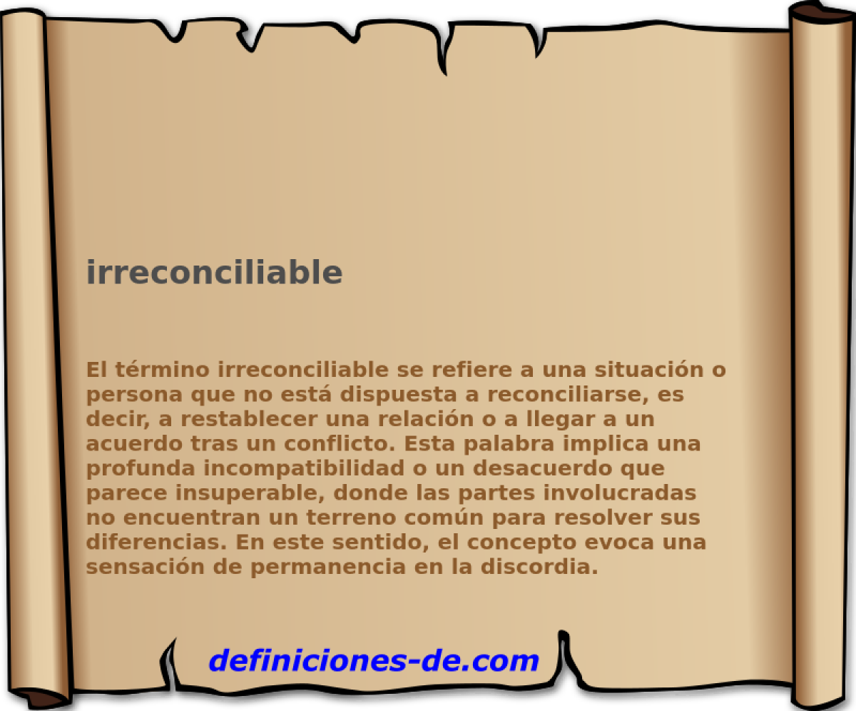 irreconciliable 