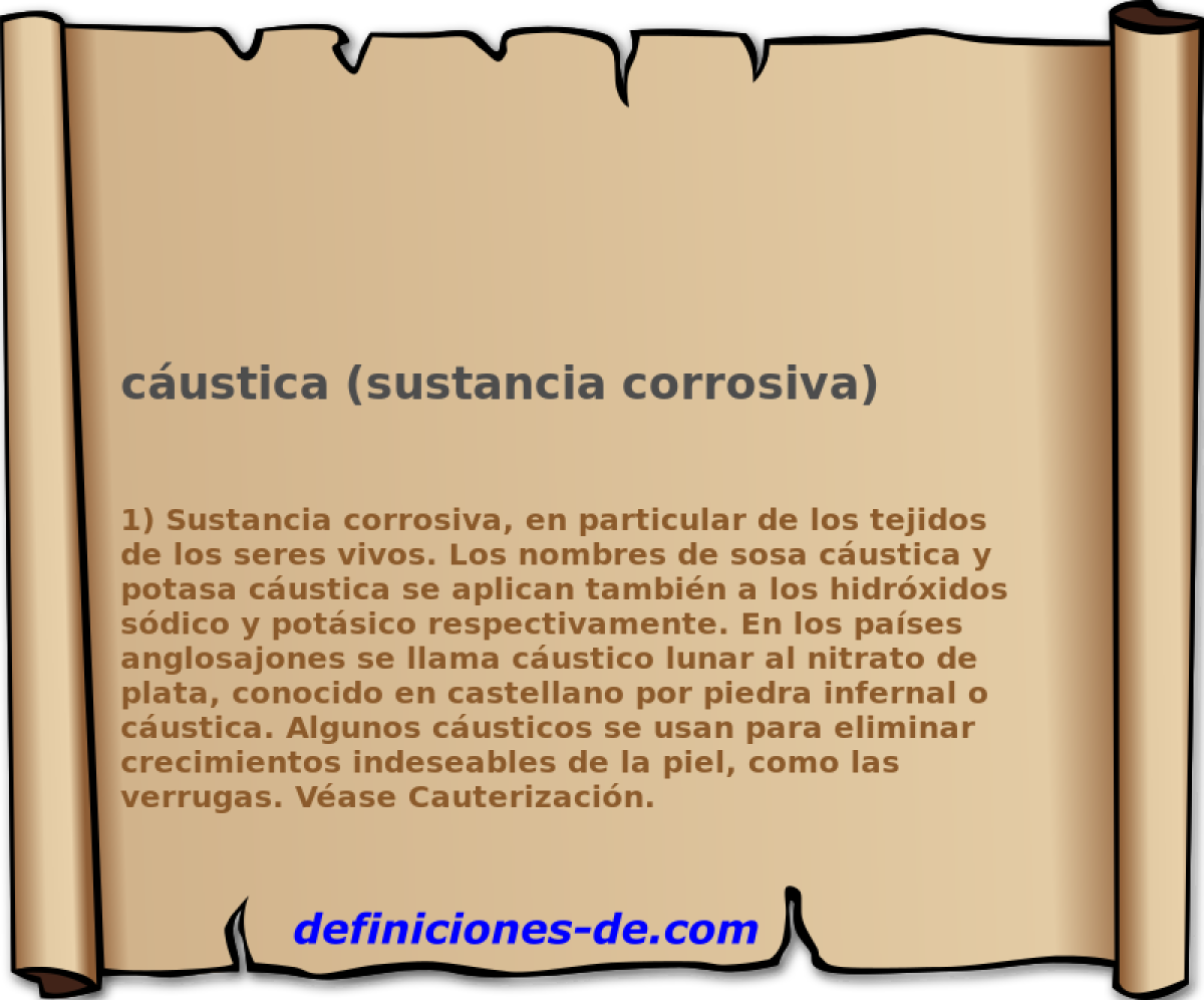 custica (sustancia corrosiva) 