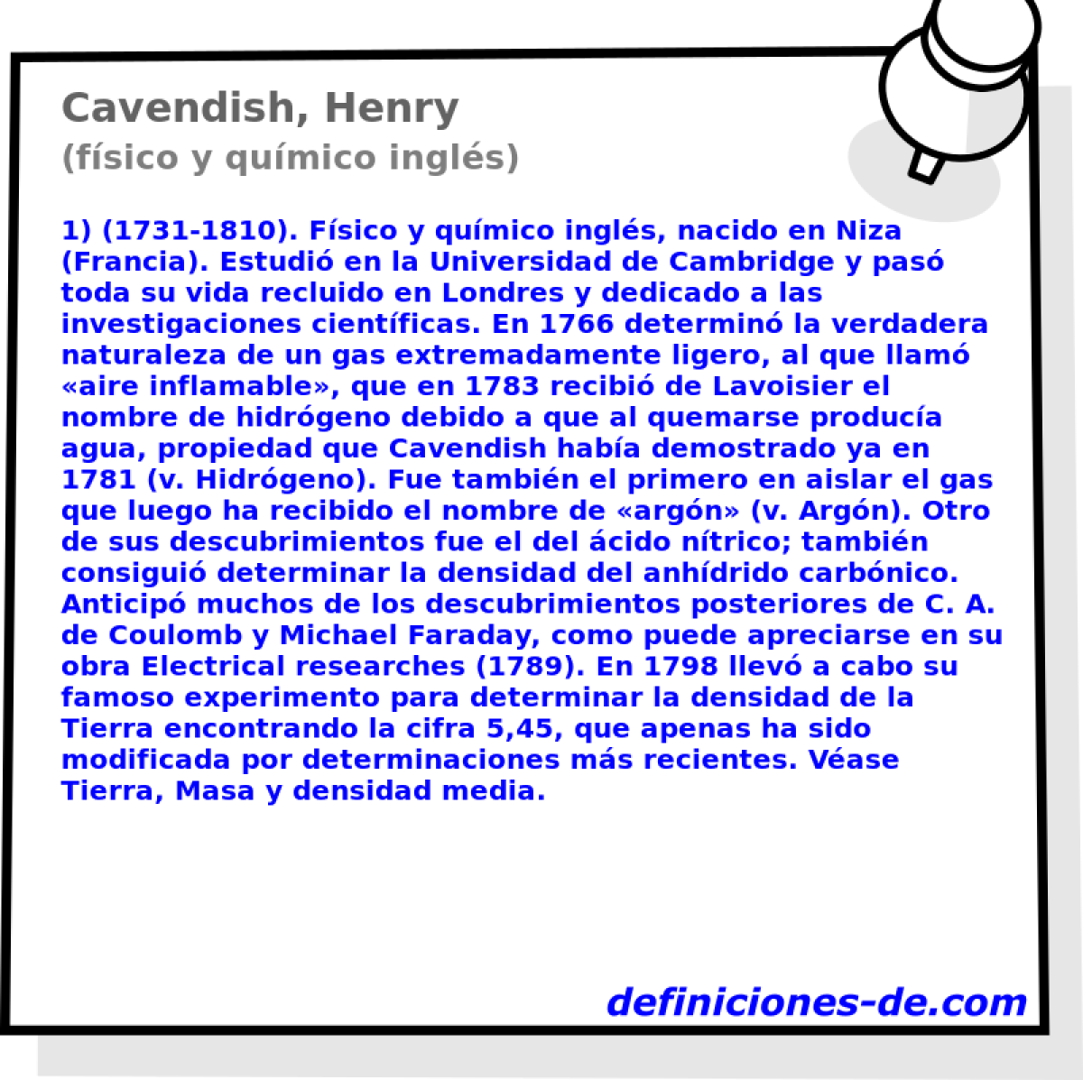 Cavendish, Henry (fsico y qumico ingls)