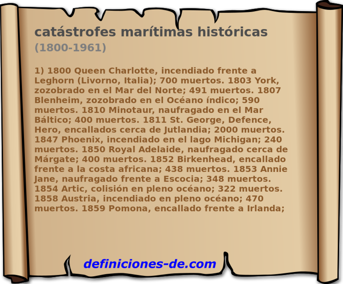 catstrofes martimas histricas (1800-1961)