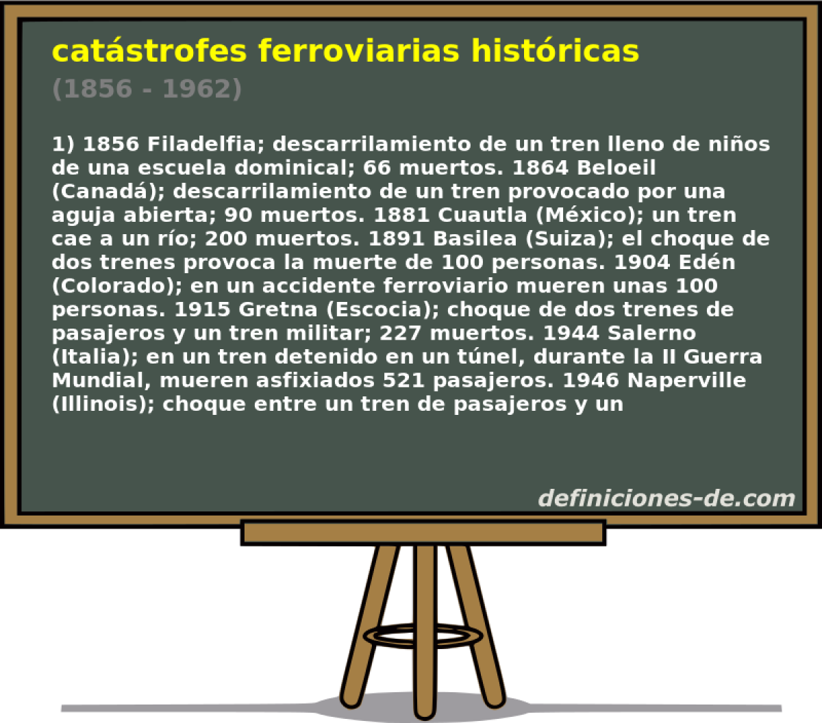 catstrofes ferroviarias histricas (1856 - 1962)