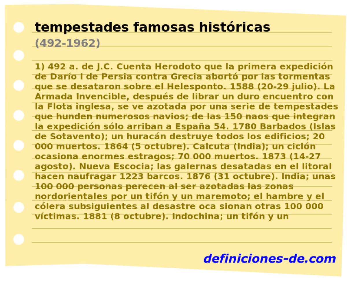 tempestades famosas histricas (492-1962)