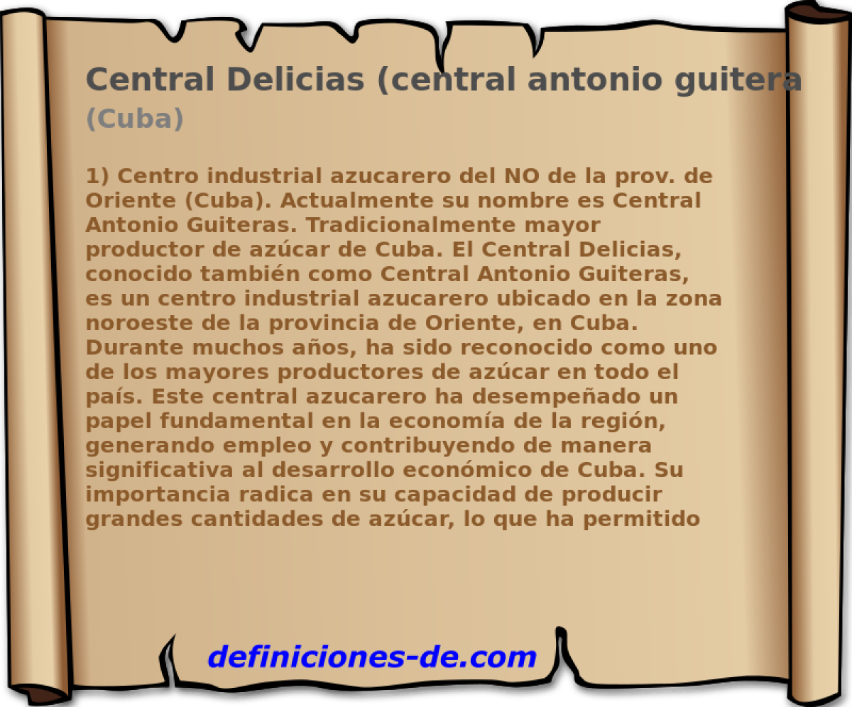 Central Delicias (central antonio guiteras) (Cuba)