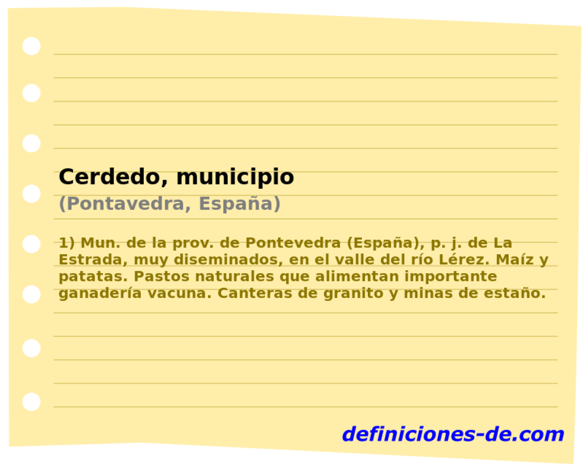 Cerdedo, municipio (Pontavedra, Espaa)
