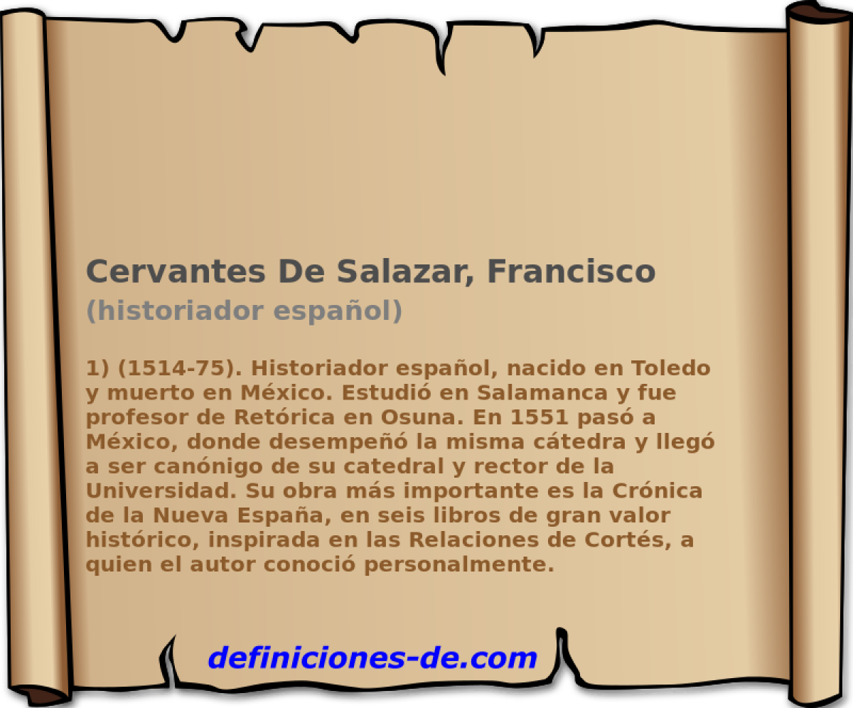 Cervantes De Salazar, Francisco (historiador espaol)