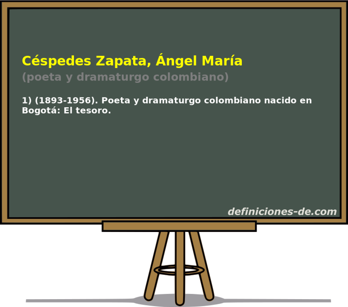 Cspedes Zapata, ngel Mara (poeta y dramaturgo colombiano)