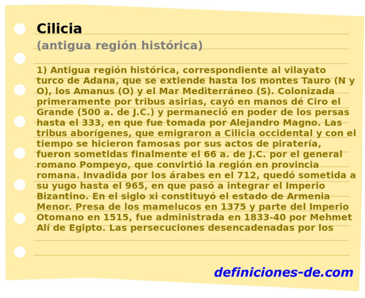 Cilicia (antigua regin histrica)