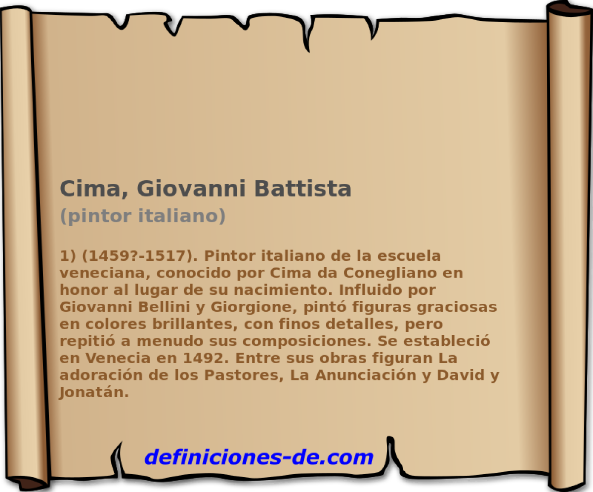 Cima, Giovanni Battista (pintor italiano)