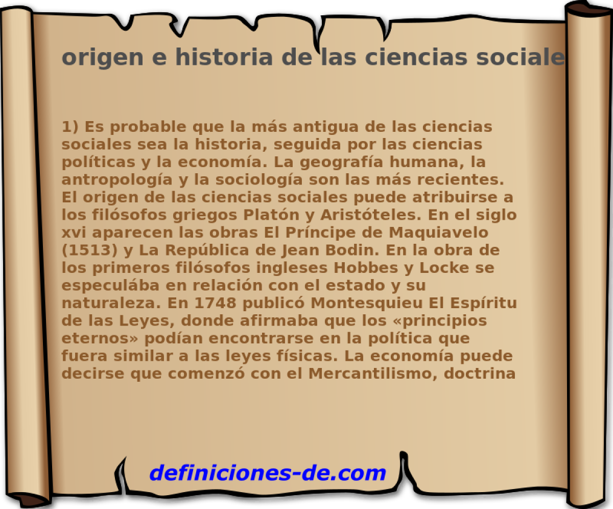 origen e historia de las ciencias sociales 