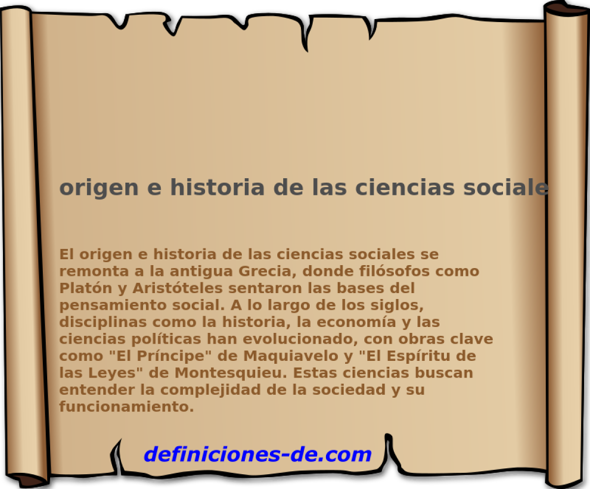 origen e historia de las ciencias sociales 