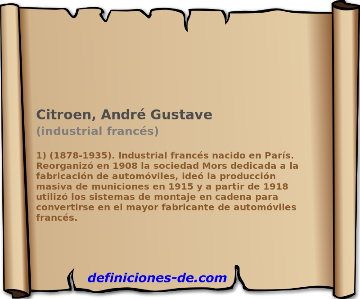 Citroen, Andr Gustave (industrial francs)