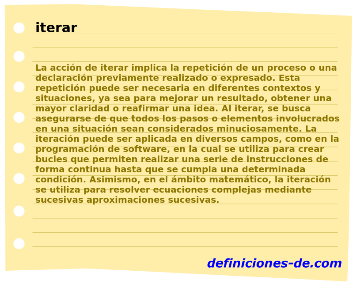 iterar 