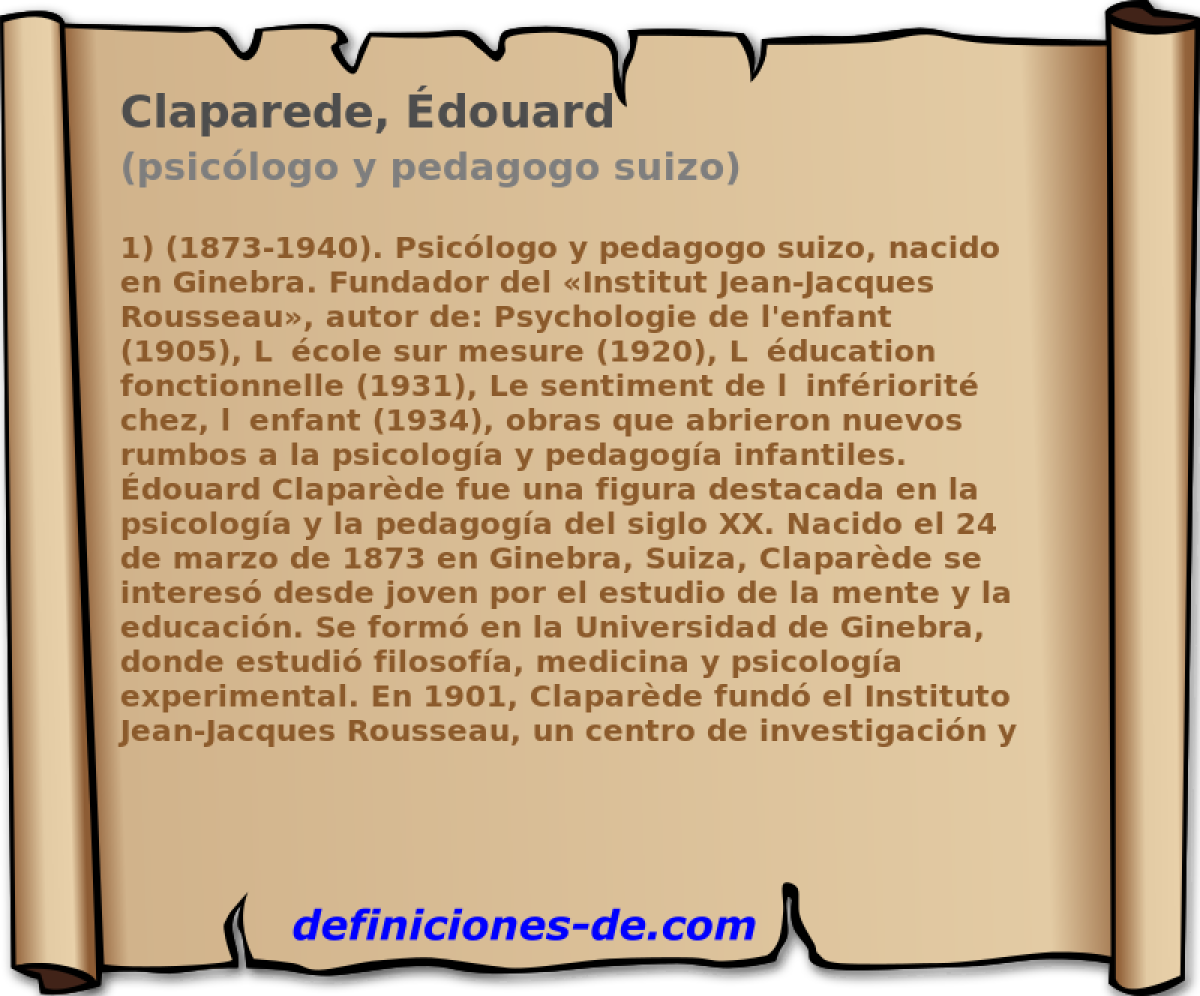 Claparede, douard (psiclogo y pedagogo suizo)