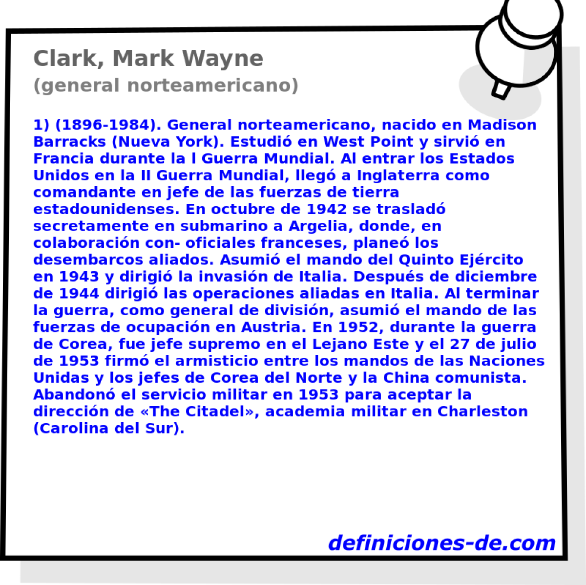 Clark, Mark Wayne (general norteamericano)