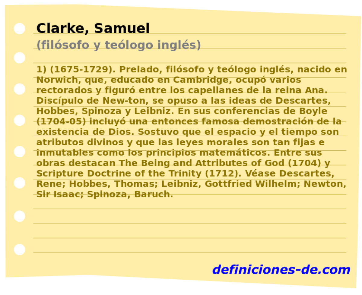 Clarke, Samuel (filsofo y telogo ingls)