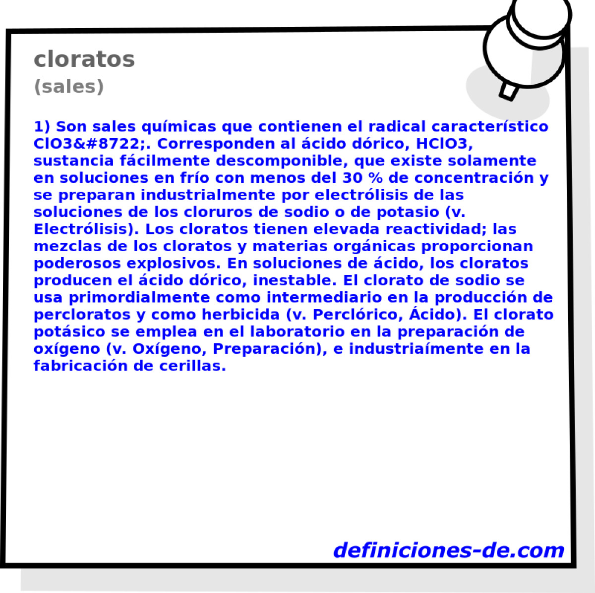 cloratos (sales)