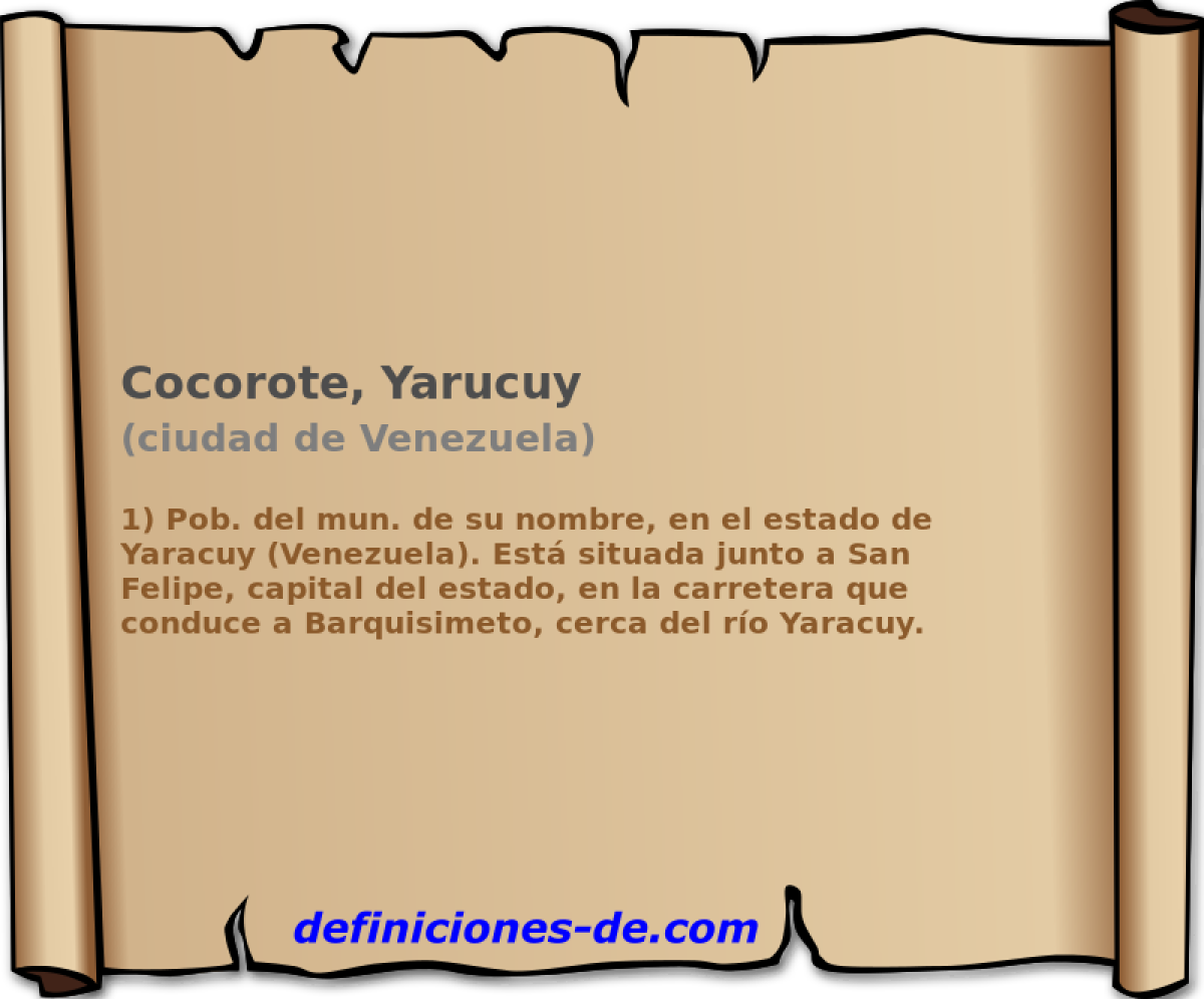 Cocorote, Yarucuy (ciudad de Venezuela)