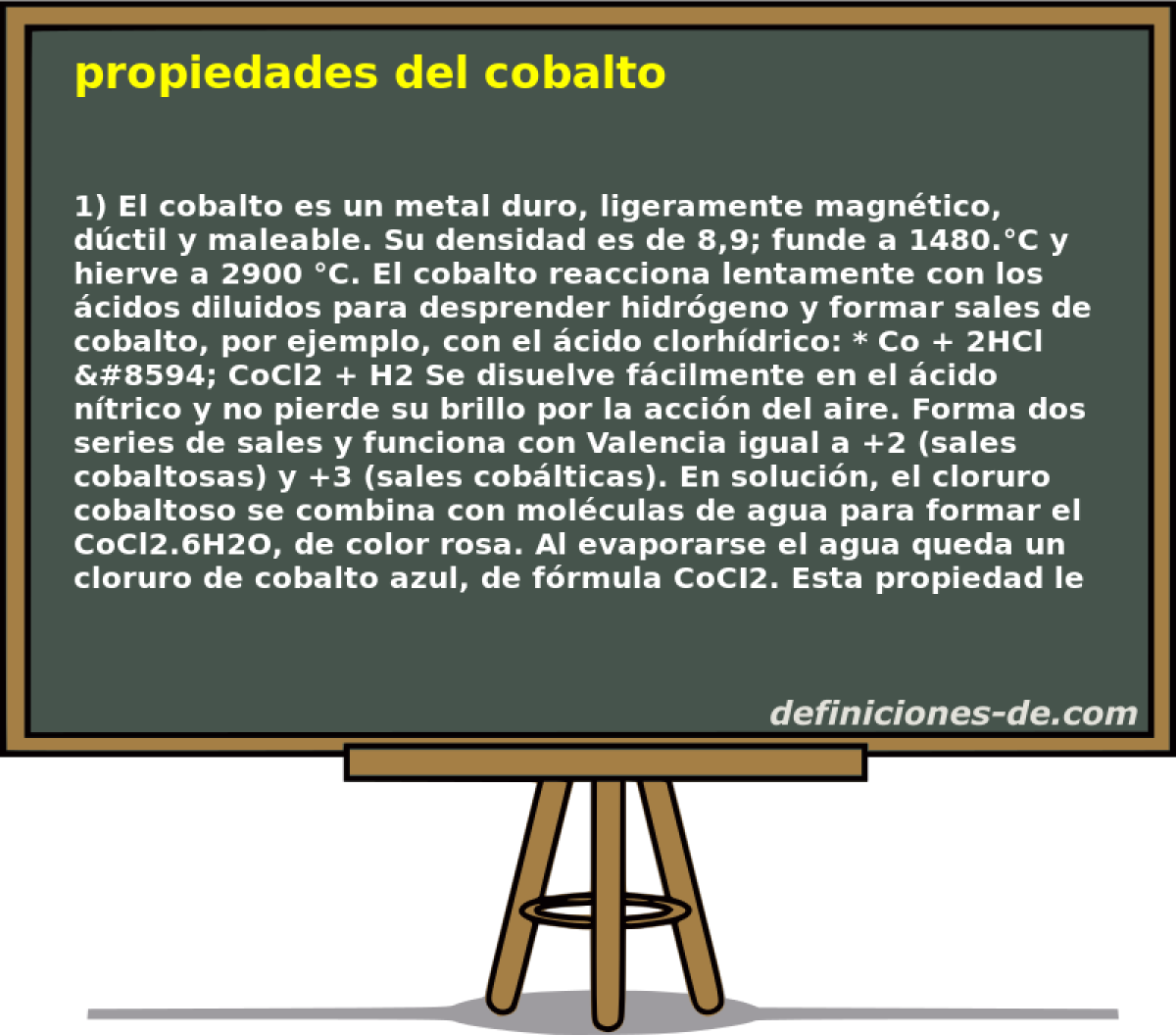 propiedades del cobalto 
