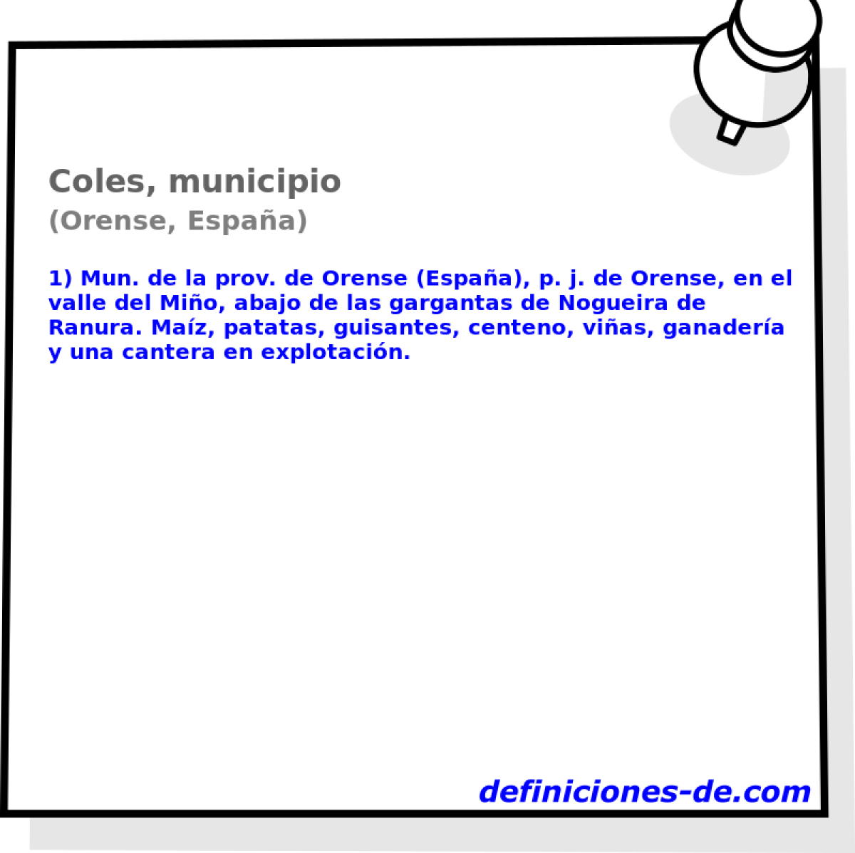 Coles, municipio (Orense, Espaa)