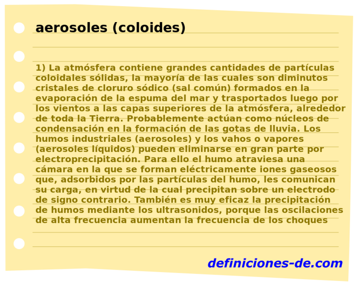 aerosoles (coloides) 