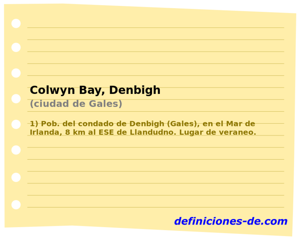 Colwyn Bay, Denbigh (ciudad de Gales)