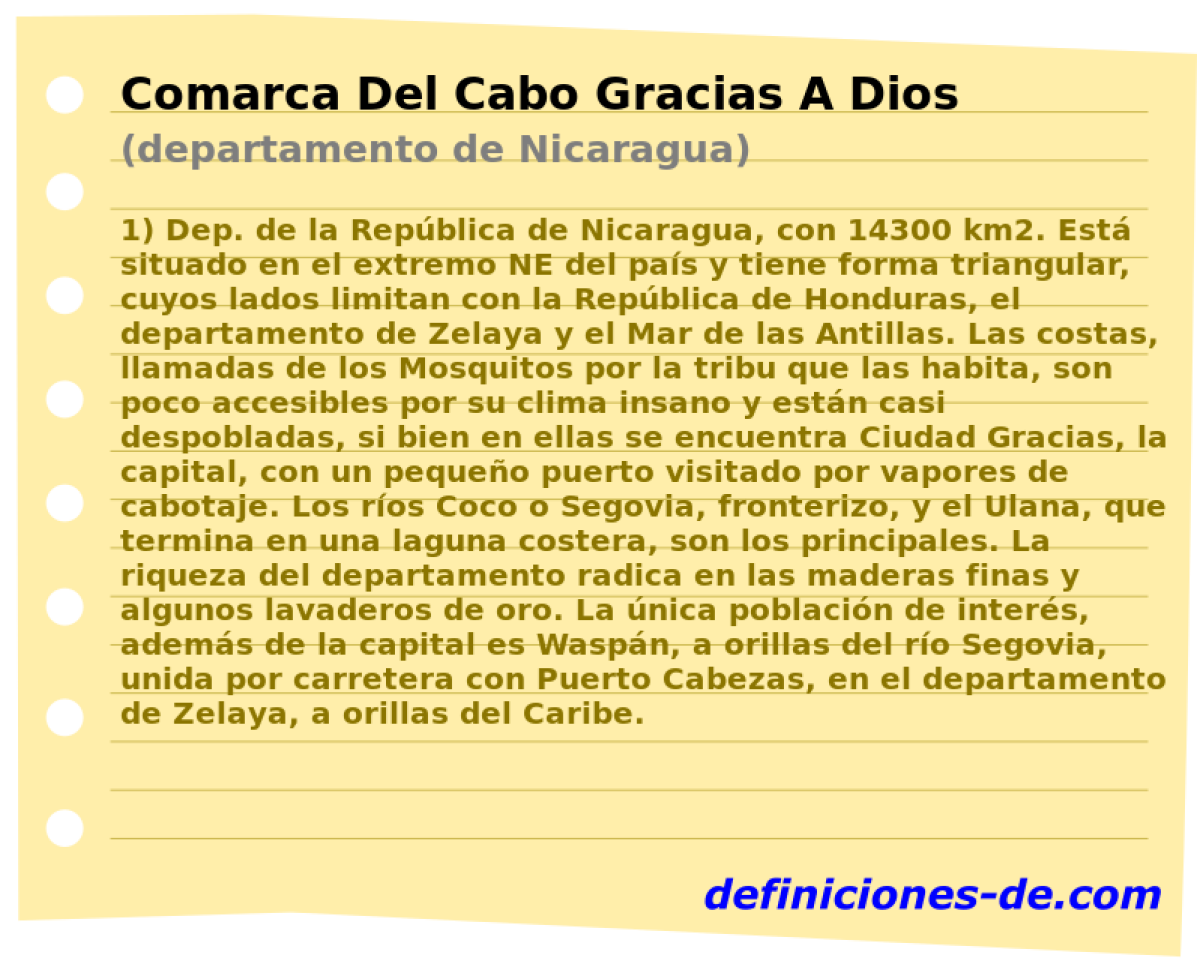 Comarca Del Cabo Gracias A Dios (departamento de Nicaragua)
