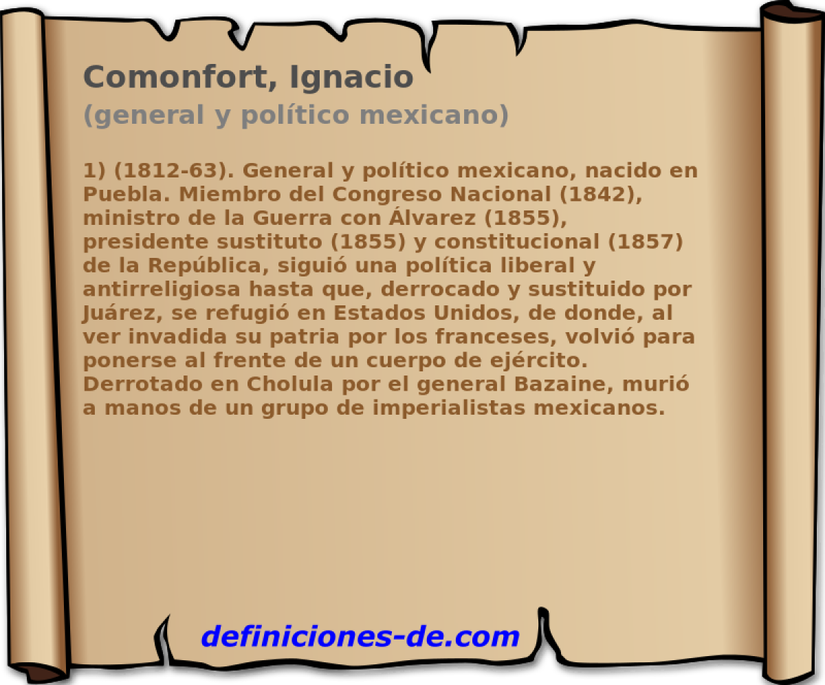 Comonfort, Ignacio (general y poltico mexicano)