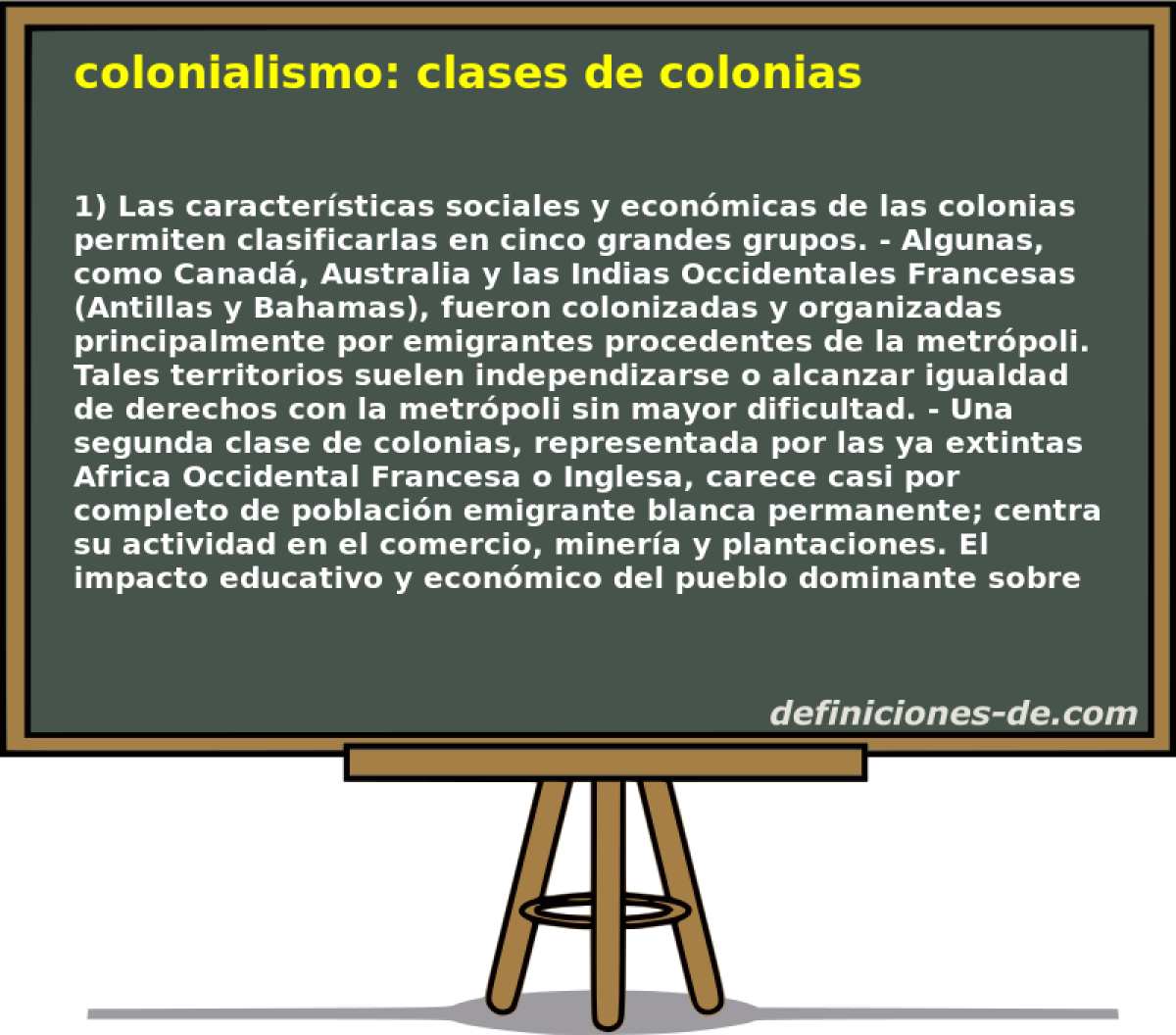 colonialismo: clases de colonias 