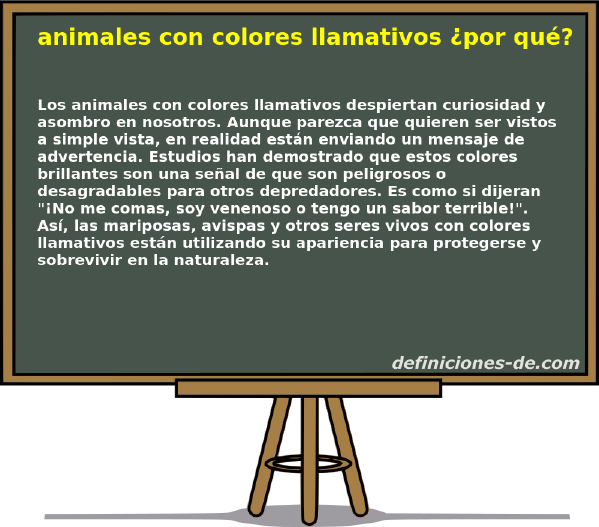 animales con colores llamativos por qu? 