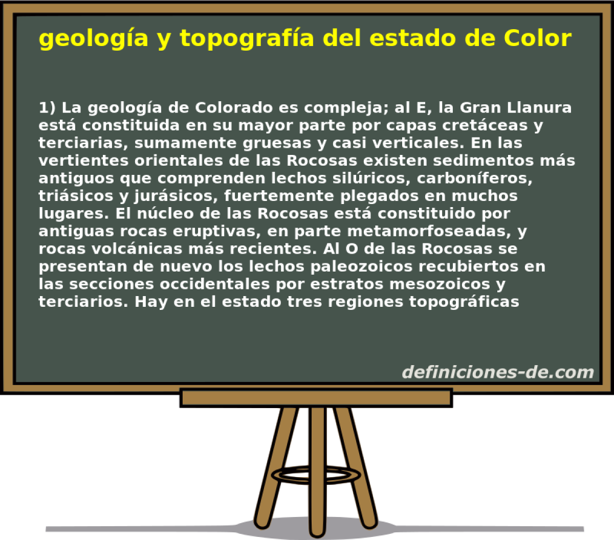 geologa y topografa del estado de Colorado (EEUU) 