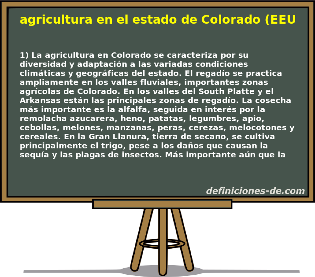 agricultura en el estado de Colorado (EEUU) 
